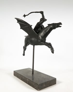 Tom Frantzen - Brons, Ruiter met morgenster kopen? Bied vanaf 350!