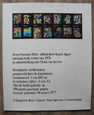 Karel Appel - zeefdruk op portfoliomap: Seven Summer Days - 1977 kopen? Bied vanaf 50!