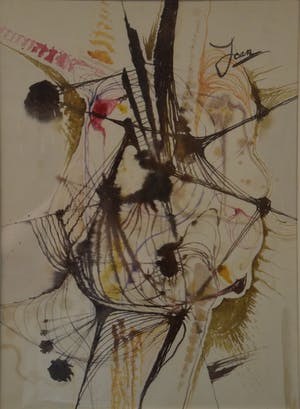 Joan Bakker - Compositie, 1971 - Aquarel op papier - BKR Rotterdam kopen? Bied vanaf 20!