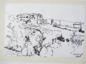 Niet of onleesbaar gesigneerd - 12 x Aquarel/Tekening div. Kunstenaars Landschap kopen? Bied vanaf 1!