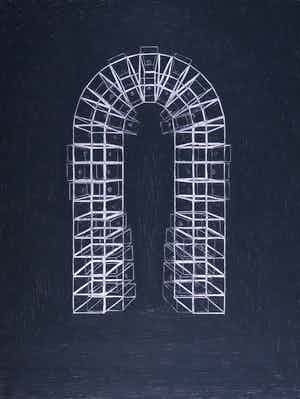 Leontine Lieffering - Houtskool op papier, Zonder titel verkocht voor € 50!