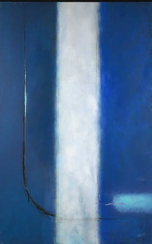 Pere Salinas - Acryl op doek, Abstracte compositie in blauw (Groot) kopen? Bied vanaf 100!