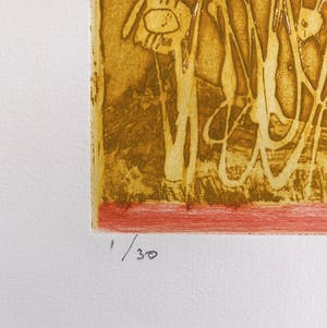 Jan Montyn - Les etoiles rouges, aquatint ets kopen? Bied vanaf 115!