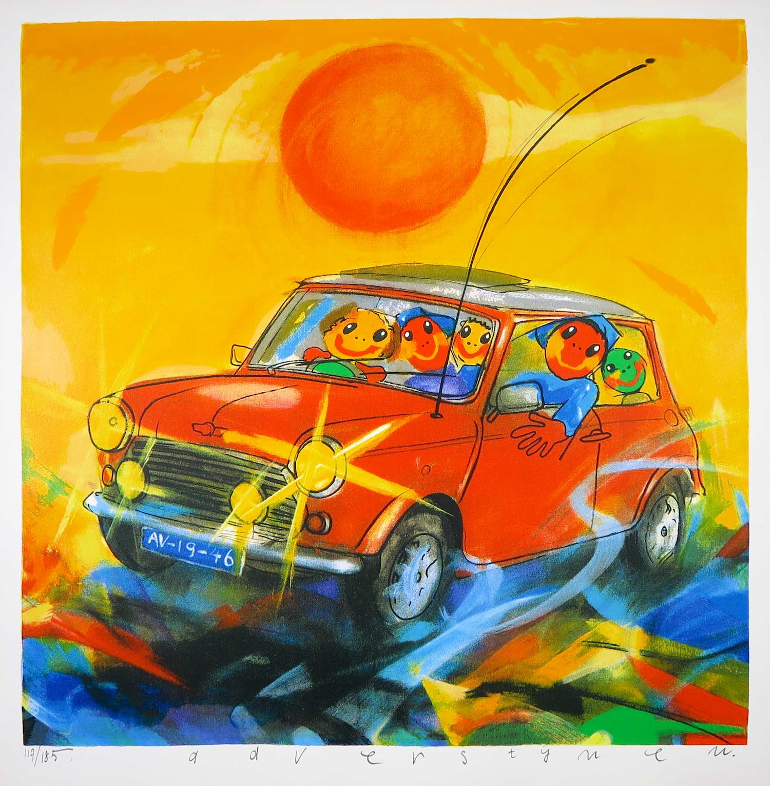 Ad Verstijnen - Zeefdruk, Austin 7 kopen? Bied vanaf 1!