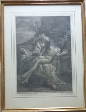 Nicolaes Visscher - DE BEWENING VAN CHRISTUS / ZW-W GRAVURE / 56x43cm / KADER / 17DE EEUWS kopen? Bied vanaf 95!