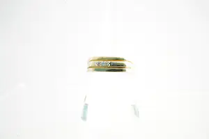 115- Vintage 14 krt gouden A-symmetrische unisex-ring -3 laags - 0.06ct briljant kopen? Bied vanaf 160!