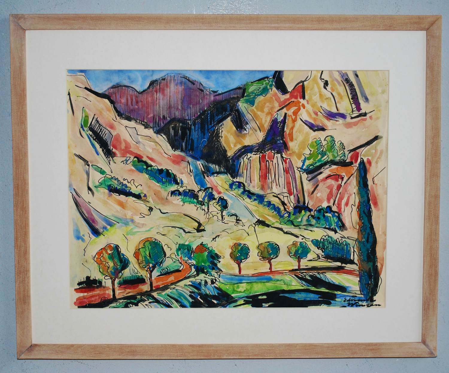 Edmond Wingen - Frans berglandschap ca. 1955 kopen? Bied vanaf 175!