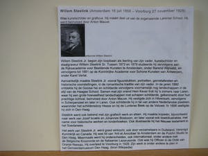 Willem Steelink (jr.) - Heuvelachtig boslandschap met wandelaars kopen? Bied vanaf 50!