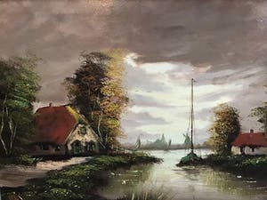 Niet of onleesbaar gesigneerd - Voor anker. kopen? Bied vanaf 1!