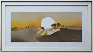 Bruno Delvigne - "Opkomende Zon in Landschap" kopen? Bied vanaf 25!