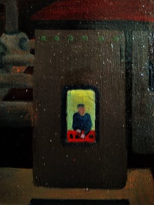 Theo Stiphout - Olieverf ca. 1940 - Nieuwe Zakelijkheid - "Nachtdienst in de Fabriek" - gesigd kopen? Bied vanaf 380!