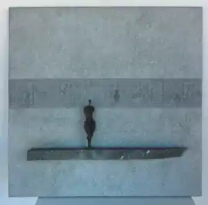 Franz Josef Vanck - Wandobject (buiten) van natuursteen, brons en ijzer verkauft für € 500!