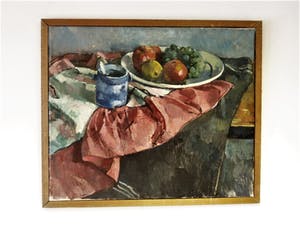 Niet of onleesbaar gesigneerd - omstreeks 1930 - Bergense School - olieverf - stilleven - GROOT! kopen? Bied vanaf 1!