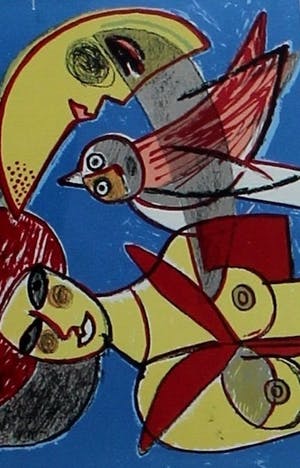 Corneille - 4 ingelijste litho's - 1983 kopen? Bied vanaf 450!