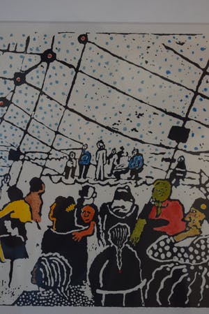 Frank Lodeizen - Zeefdruk - Handingekleurd - Zigeuners uit Amsterdam kopen? Bied vanaf 75!