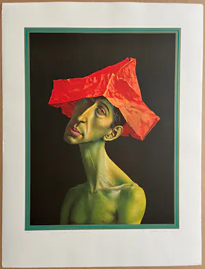 AcheterRudolf Hausner - Trauriger Europäer - Signierte nummerierte Original Farblithographie 1979? Enchérissez de 290!