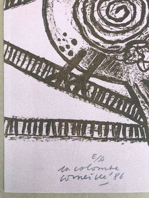 Corneille - Zeefdruk - "La Colombe" - EA - 1986 kopen? Bied vanaf 85!