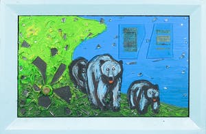 Ivo Kamphuis - Olieverf en collage op multiplex, Alive - Ingelijst kopen? Bied vanaf 1!