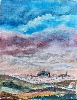 Machteld Hooyen - Haarlem in surrealistisch landschap vendu pour 35€ !