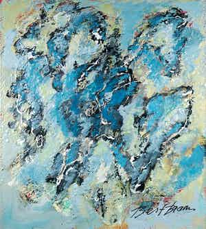 Bert Braam - Acryl op doek, Splendid 2 verkocht voor € 1!