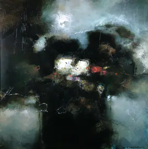 Machiel Hopman - Olieverf op hardboard, Z.T. Abstracte compositie - Ingelijst (Groot) kopen? Bied vanaf 700!