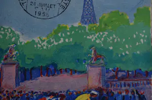 Kees van Dongen - litho - Ansichtkaart - Tour de France -18e etappe Pau kopen? Bied vanaf 30!