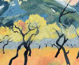 Jean-Jacques Marie - Paysage de provence - Oliviers dans les Alpilles kopen? Bied vanaf 250!