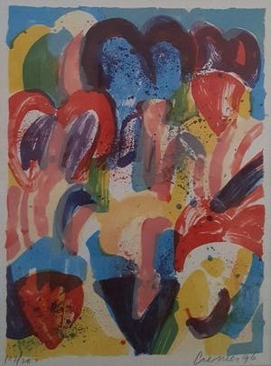 Jan Cremer - Tulpen 2 - zeefdruk met beperkte oplage. kopen? Bied vanaf 245!