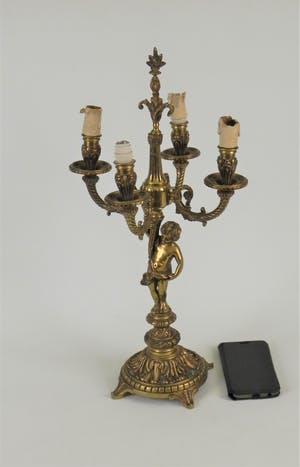 Curiosa - Koperen kaarsenstandaard kan evt. electrisch kopen? Bied vanaf 1!