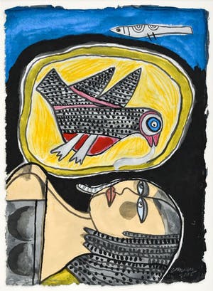 Corneille - Zeefdruk: Des animaux et la femme - 2002(nette lijst) kopen? Bied vanaf 399!