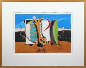 Cor de Jong - Zeefdruk, Het voorteken - Ingelijst kopen? Bied vanaf 1!