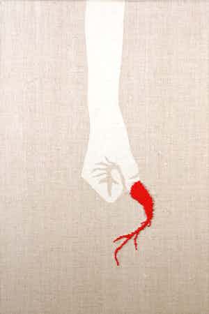 Maria Ikonomopoulou - Zeefdruk en borduurwerk, Growing Power verkocht voor € 50!