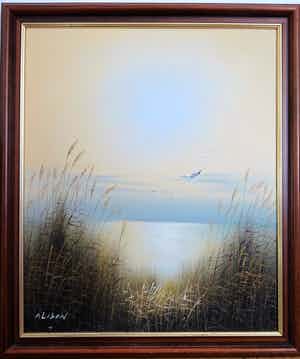 Niet of onleesbaar gesigneerd - Polderlandschap verkocht voor € 1!