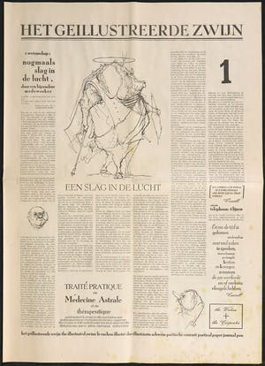 Dirkje Kuik - Litho, Winkelmansplantage + Uitgave Het Geïllustreerde Zwijn kopen? Bied vanaf 35!