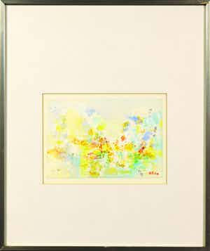 Frits Klein - Aquarel, L'automne à Wassenaar - Ingelijst verkocht voor € 80!