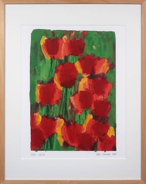 Ellen Meuwese - Litho, Tulpen - Ingelijst kopen? Bied vanaf 1!