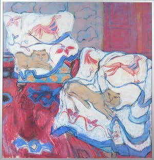 Betty Scheer - Pasteltekening, Interieur II - Ingelijst kopen? Bied vanaf 1!