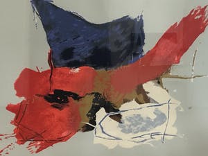 Arty Grimm - Abstracte compositie - Zeefdruk, Ingelijst (Groot) kopen? Bied vanaf 120!