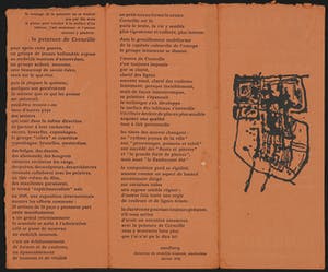 Corneille - Zeldzame vroege uitnodiging met zwart reliëfdruk, met de hand gesigneerd kopen? Bied vanaf 1!