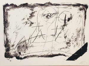 Antoni Tapies - zonder titel - met lijst kopen? Bied vanaf 495!