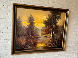 Jan Bevort - Doorkijkje vennetje met bosgezicht, Bergen N-H kopen? Bied vanaf 400!