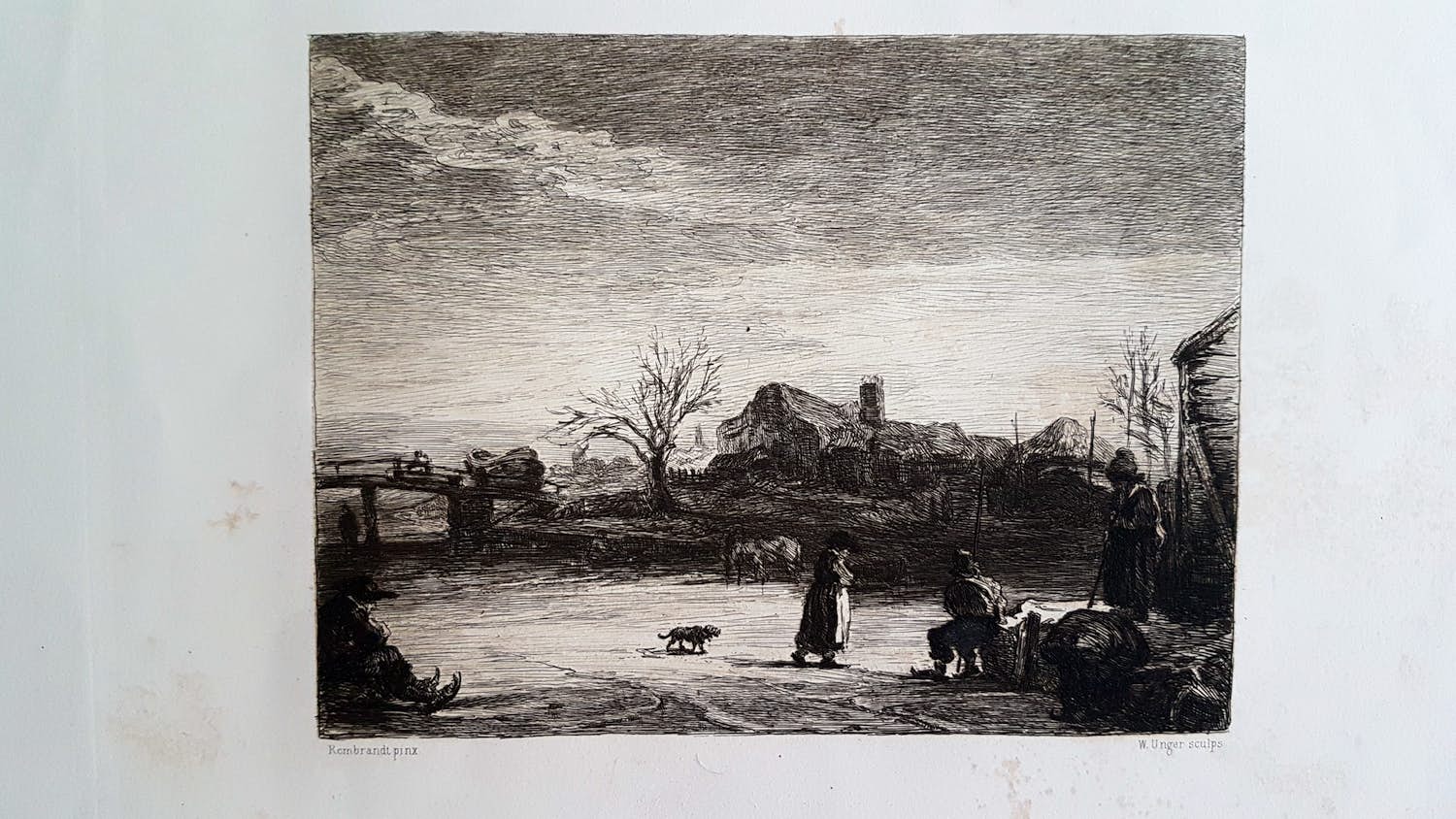 William Unger - Rembrandt - Winterlandschaft kopen? Bied vanaf 20!