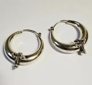 nieuw  zilveren handgemaakte vintage etnische stijl hoepels oorbellen kundal, kopen? Bied vanaf 50!
