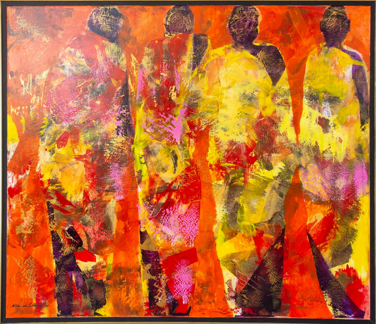 Willem van Scheijndel - Acryl op doek, Zonder titel, Ingelijst (Groot!) kopen? Bied vanaf 500!
