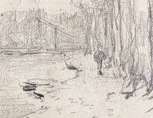 Max Liebermann - Wandelaar langs rivier kopen? Bied vanaf 100!