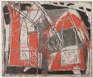 Wim Zurne - Ets, Zonder titel - Ingelijst kopen? Bied vanaf 40!