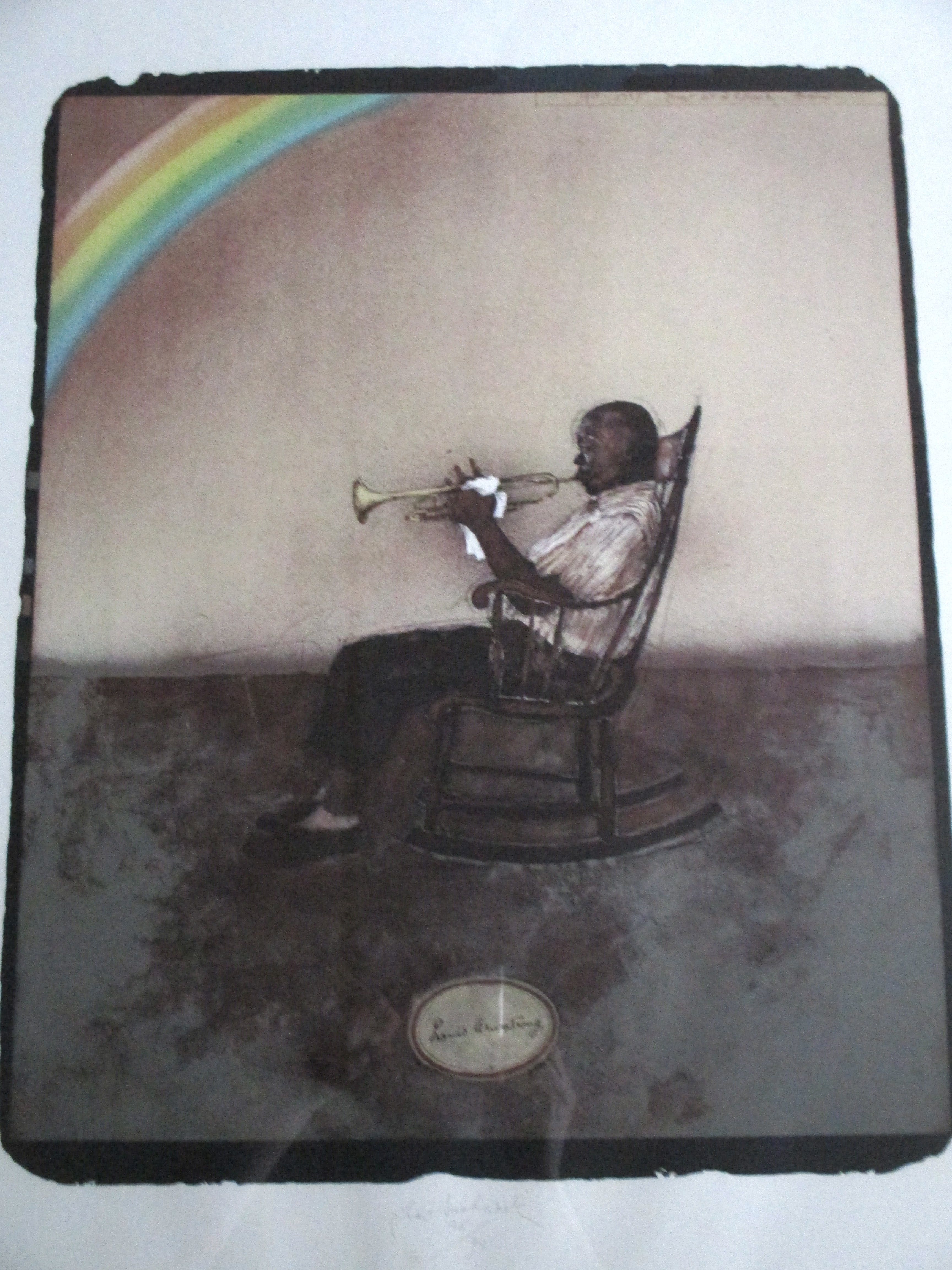 AcheterVladimir Suchanek - Ingelijste zeefdruk Louis Armstrong? Enchérissez de 40!