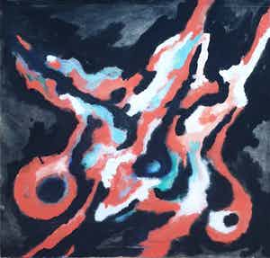 Frank Lodeizen - Abstract 1961 - Gesigneerd en gedateerd- 56 x 59 cm verkocht voor € 125!