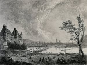 George Henri Manesse - Gezicht op Rouen (Frankrijk) kopen? Bied vanaf 65!