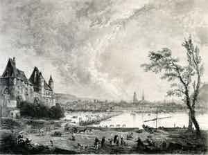 George Henri Manesse - Gezicht op Rouen (Frankrijk) verkocht voor € 65!